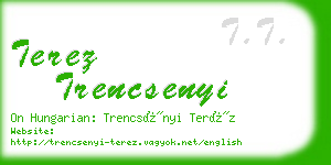 terez trencsenyi business card